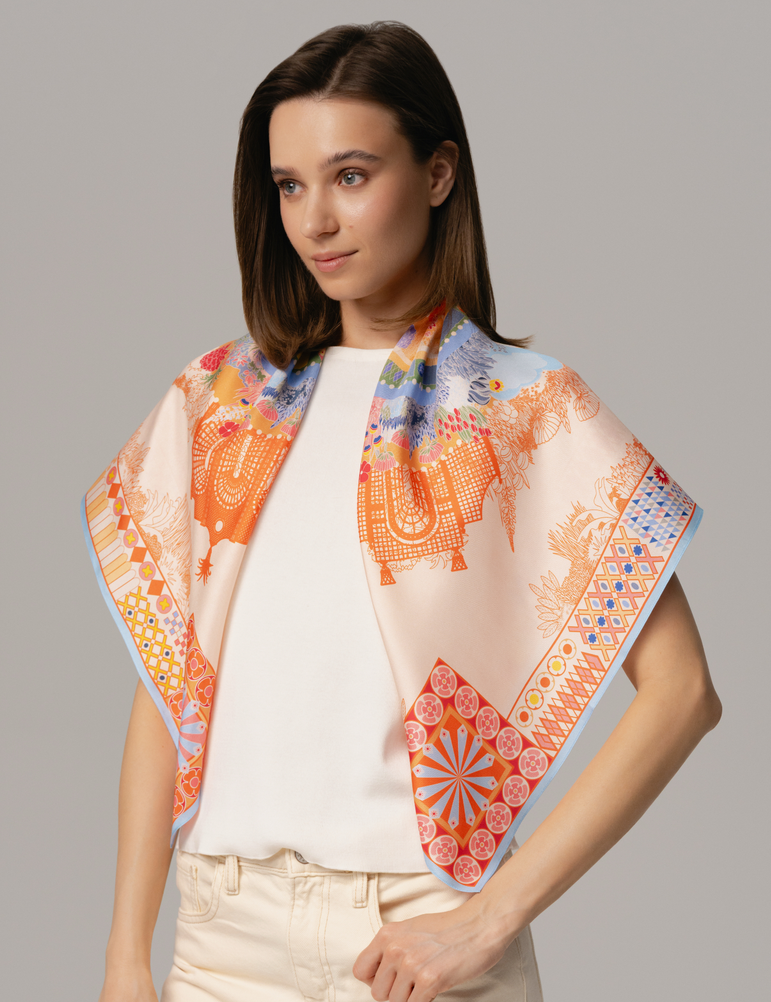 Картинка Шовкова хустина «Garden Orange»